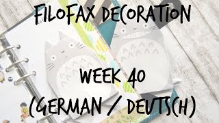 Filofax Decoratin Week 40 germandeutsch [upl. by Gnouhc]