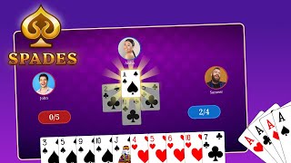 Spades Super Smooth Game Card Game [upl. by Travax640]