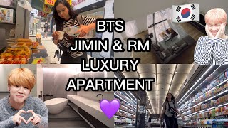 🇰🇷I visited BTS Jimin and RM neighborhood 💜  Seoul Vlog [upl. by Aikimat]