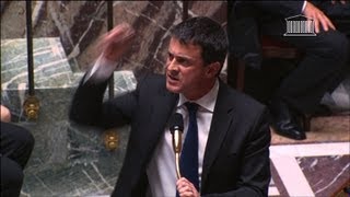 A lAssemblée Valls attaque la droite sur le terrorisme [upl. by Finbur]