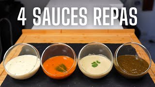 4 DELICIEUSES SAUCES EXPRESS POUR VOS REPAS VIANDES amp ACCOMPAGNEMENTS [upl. by Bilow136]