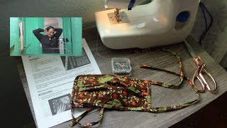 Basic DIY Face Mask Tutorial Using JoAnns Pattern Easy No Elastic All Fabric StepbyStep [upl. by Rosella870]