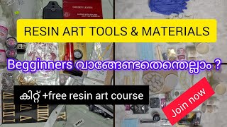 Must have Resin art tools amp materials for begginners in malayalamstep by step resin art tutorial [upl. by Einahets]