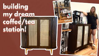 building my dream MCM coffeetea cabinet station FROM SCRATCH with tambour doors [upl. by Derfliw84]