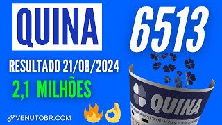 🍀 Resultado Quina 6513 [upl. by Lehcir]