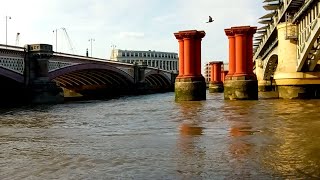 Walking by the River Thames Blackfriars Bridge London Sept 2018 [upl. by Gad]