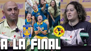 TREMENDAS REACCIONES Ángel Villacampa Milagros Martínez  Tigres vs América Femenil [upl. by Eerdua]