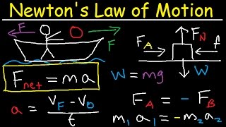 Newtons Law of Motion  First Second amp Third  Physics [upl. by Onateyac]