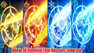 Albedo All Fatal Blossoms Coloring  300k Nuke amp 115k Elemental Skills DMG Satisfying Show [upl. by Eirojam49]