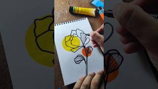 lets make flowers 🌷 shorts viral art flowers [upl. by Halihs]