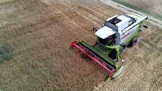 Weizenernte in Rheinhessen mit Claas Lexion 550 Aufnahme mit Potensic Atom [upl. by Zinn901]