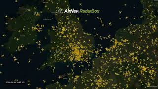 🕒✈️ Time lapse of UK air traffic on June 1st 2024 [upl. by Eixel]