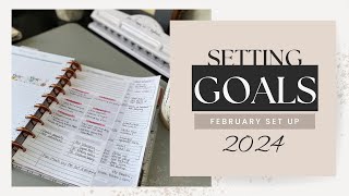 Setting Goals amp Intentions Using My Planner  My February Goals Page￼ [upl. by Aileen]