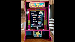 40th Anniversary Ms PacMan Arcade1up 10 Game PartyCade Unboxing QVC Sale 17998 [upl. by Anahir]