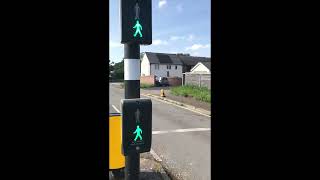 Crossing a Puffin Crossing traffic lights at Duxford [upl. by Atilrac]