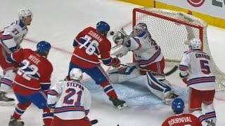 Lundqvist smacks Subbans shot out of danger [upl. by Gapin980]