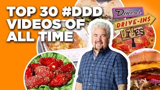 Top 30 DDD Videos of ALL TIME with Guy Fieri  Diners DriveIns and Dives  Food Network [upl. by Naynek]