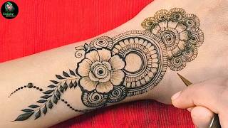 Beautiful floral mehendi design  Easy and beautiful mehendi design [upl. by Adlihtam172]