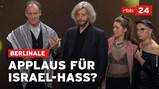 AntiIsraelParolen auf der Berlinale sorgen für scharfe Kritik [upl. by Rubinstein]