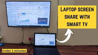 How to connect laptop to tv wireless  laptop की स्क्रीन टीवी मैं कैसे चलाए 😲 [upl. by Mandal]