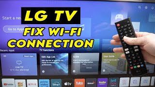 LG Smart TV How to Fix If it Wont Connect to WiFi Internet [upl. by Jopa]