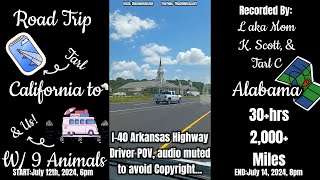 Familys Road Trip From California to AlabamaWith 9 Animals on Board [upl. by Inaffets]