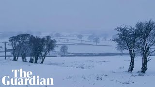 Heavy snow hits large parts of northern UK and Ireland [upl. by Tedra]