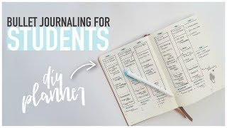 Bullet Journaling FOR STUDENTS  DIY BackToSchool Planner for University amp High School [upl. by Ellenwahs]