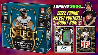 I PAID 800 FOR THIS 2022 SELECT FOOTBALL HOBBY BOX WAS IT WORTH IT🤔 [upl. by Akerdnuhs]