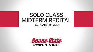 Solo Class Midterm Recital  Roane State Music Department [upl. by Bahr]