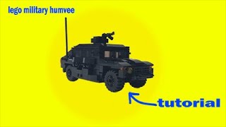 custom Lego military Humvee full build tutorial moc [upl. by Vitia]