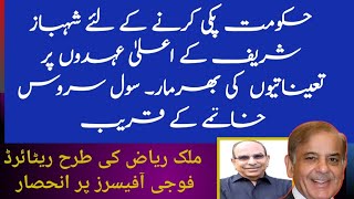 Shahbaz Sharif Following Malik Riaz Footsteps  Key Appointments [upl. by Desmond448]