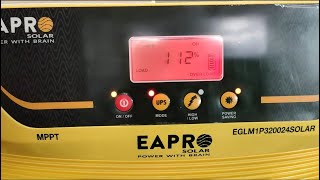 LOAD TESTING OF EAPRO 3000VA24V WITHOUT MAINSGRID [upl. by Earla]