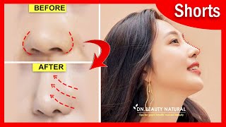 4 Sharp nose exercise  Get a sharp thinner nose nostrils smaller higher nose bridge Shorts [upl. by Elva]