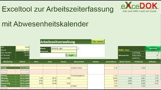 Automatisierte Arbeitszeiterfassung in Excel [upl. by Bouzoun]