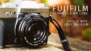 FUJIFILM XF27mm f28 WR pancake lens review [upl. by Adlei]