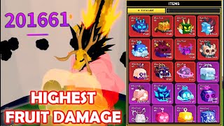 Blox Fruits OP Comparing Every Fruit Max Damage [upl. by Ydissahc917]