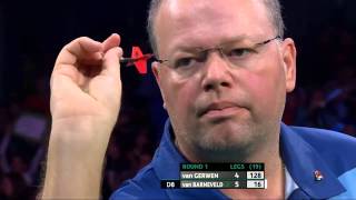 PDC The Masters 2014  Last 16  van Gerwen 1 VS van Barneveld 16 [upl. by Esilahc]