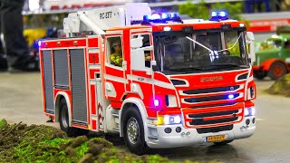 RC MODEL FIRE TRUCKS IN RESCUE OPERATIONS RC FIRE FIGHTERS RC TRUCK CRASH AND RESCUE OPERATION [upl. by Chevy]