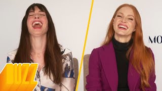 Should Anne Hathaway amp Jessica Chastain be more Irish  Mothers Instinct Interview [upl. by Assin43]