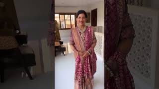 how to drape a dupatta with a saree  Dolly Jain saree draping with dupatta [upl. by Yelahc266]