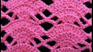 Crochet  Abanico en relieve  2 [upl. by Arehs]