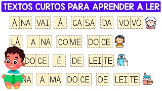 Textos curtos para aprender a ler  Aprendendo a ler em casa Ensinando meu filho [upl. by Yewed]