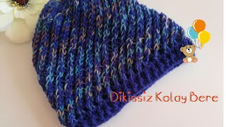 Kadın Ve Erkekler İçin Sadece Ters Örgüyle Dikişsiz BereKadın CROCHET HAT FOR ADULT MENampWOMEN [upl. by Formica57]