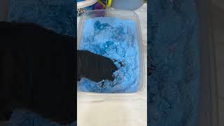 Blue paste 💜💙🩵 asmr asmrsatisfying pasteplay detergent [upl. by Illona659]