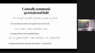 ISSAA amp RCAA 2023 Prof T P Singh  General Relativity amp Cosmology III [upl. by Esenej]