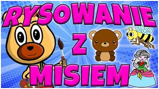 Rysowanie z Misiem  Pszczółka🐝Księżniczka👸Miś🐻 [upl. by Zetrom]