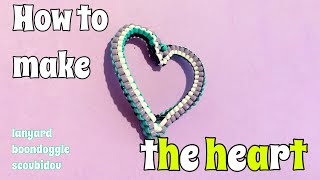 How to Make a Heart ❤︎  Lanyard Boondoggle Scoubidou Gimp  Cute Valentine’s Day Arts amp Crafts [upl. by Brote]