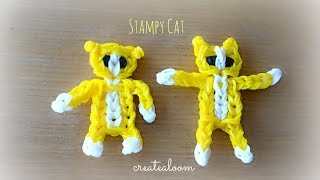 Stampy Cat Minecraft CharmMini Figurine Rainbow Loom Tutorial [upl. by Dulcea]