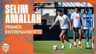 PRIMER ENTRENAMIENTO DE SELIM AMALLAH CON EL VALENCIA CF [upl. by Antoni]